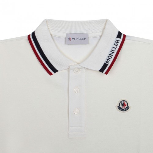 White Short Sleeved Polo Shirt