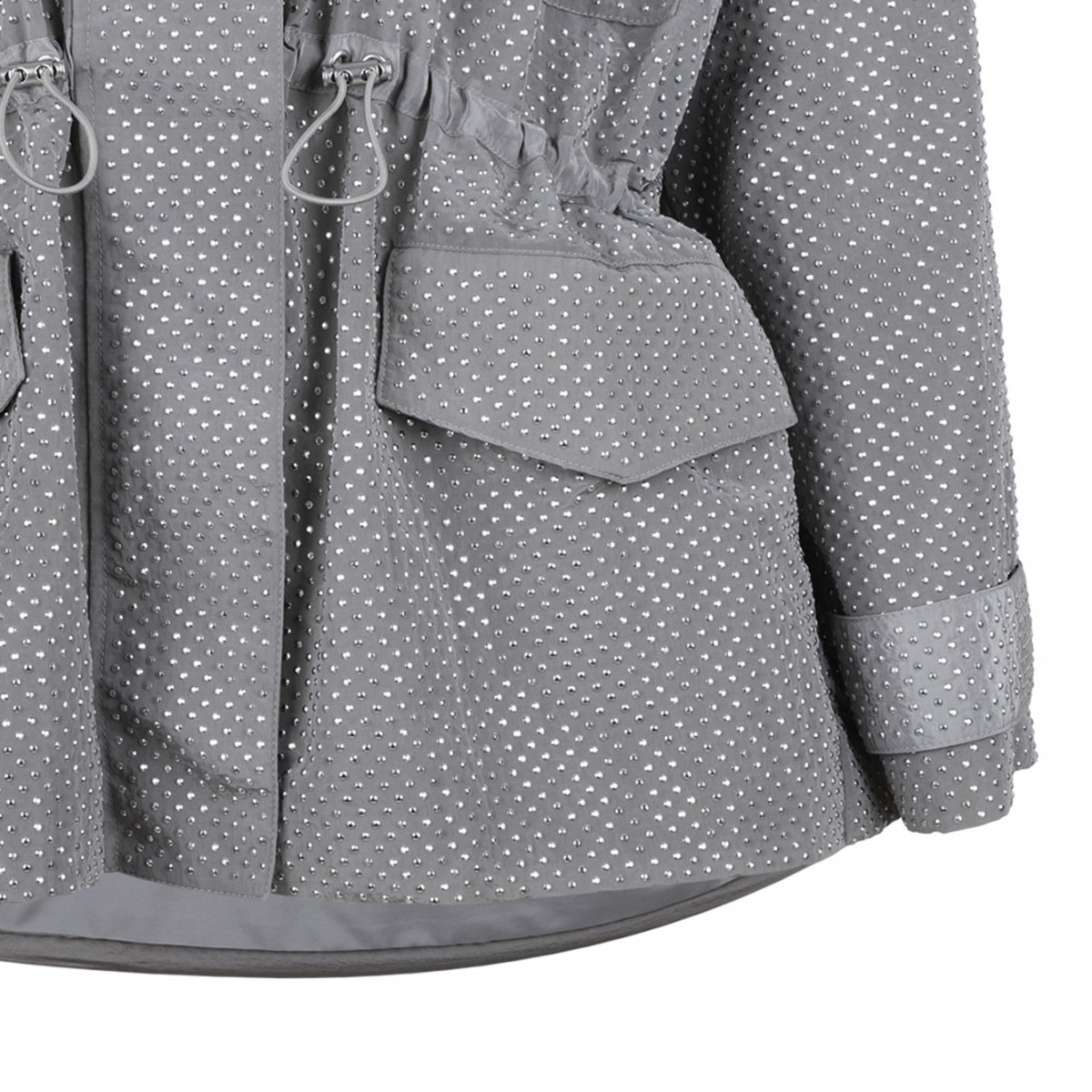 Grey Polka Dot Print Jacket