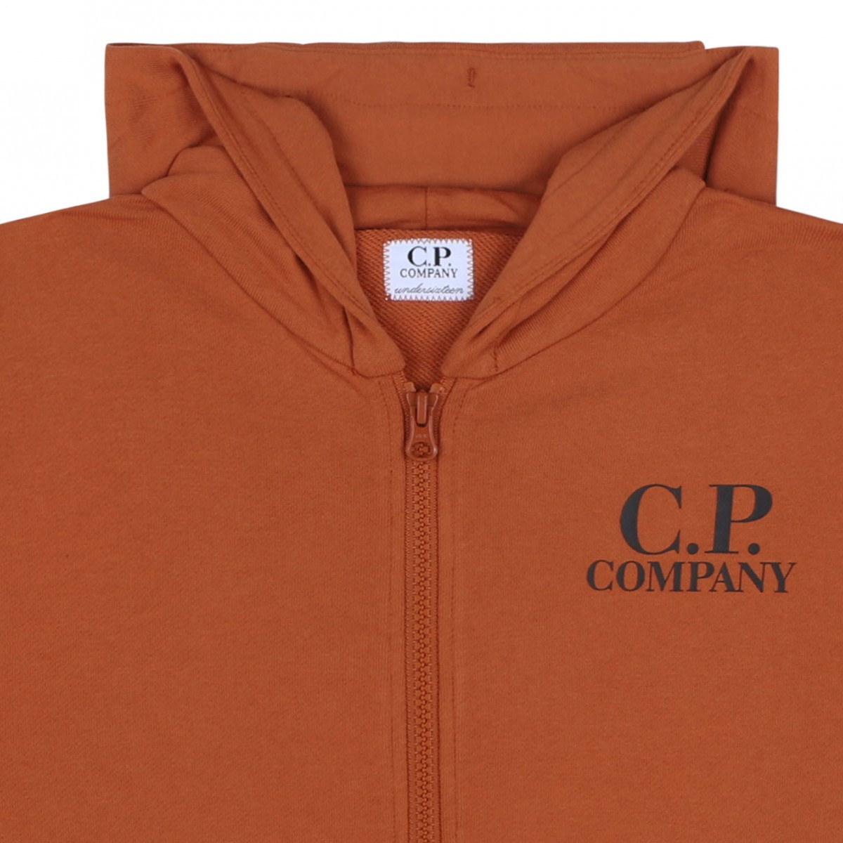 Orange Logo Print Sweatshirt