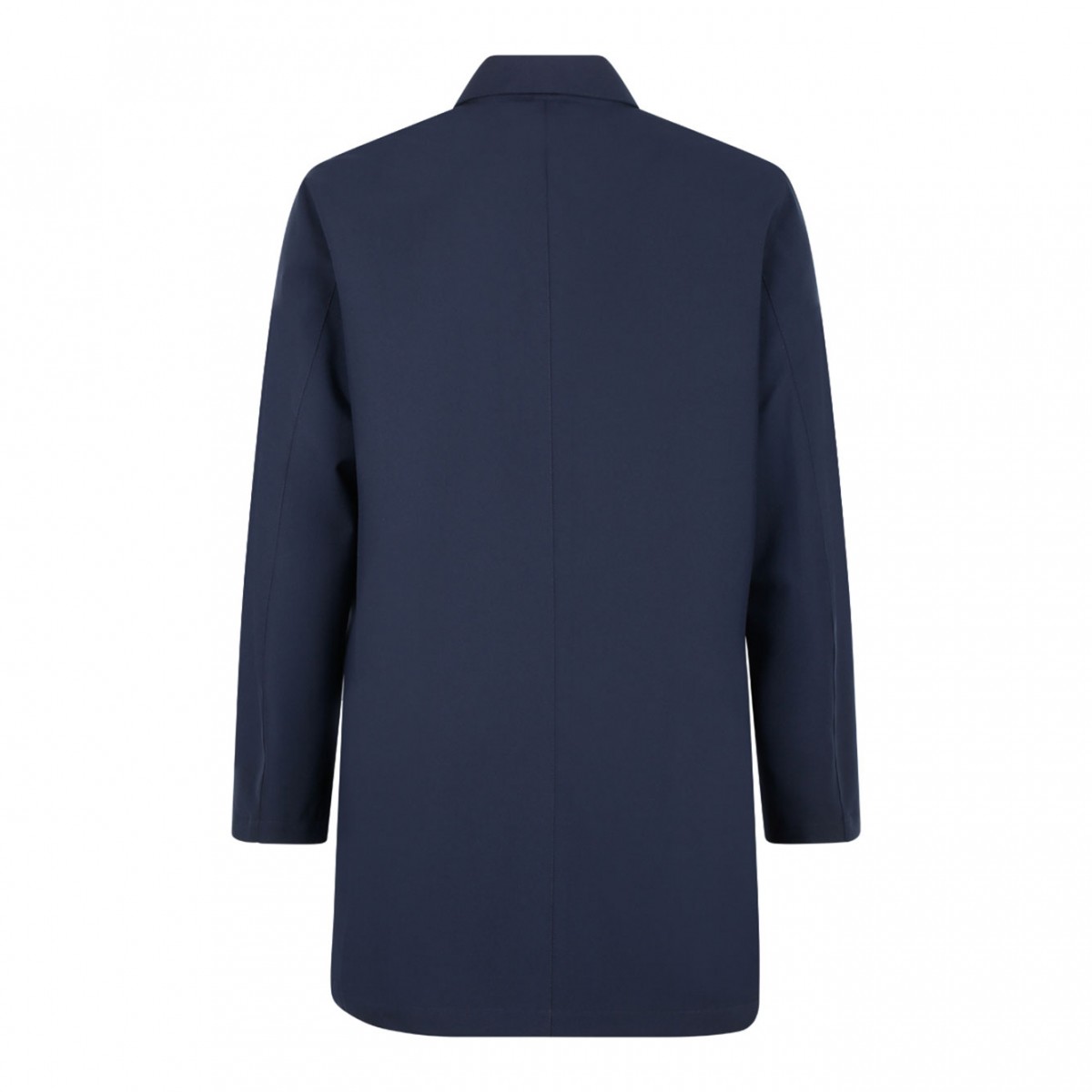 Blue Single Breasted Raincoat