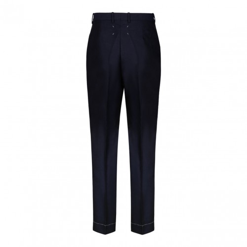 English Mohair Blue Navy Pants