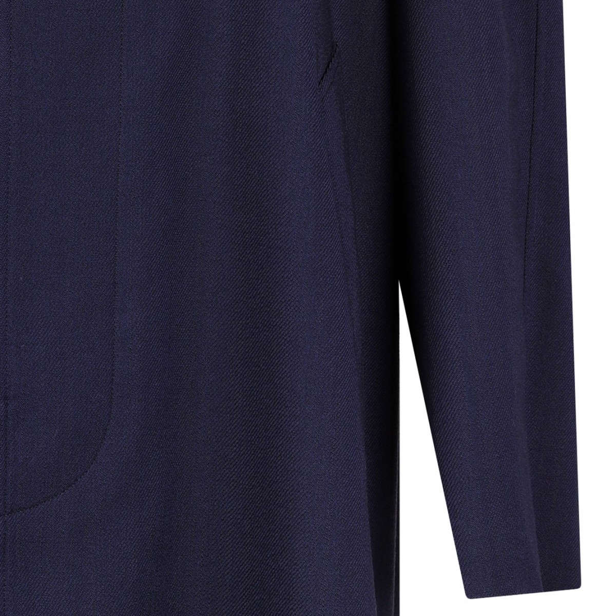 Navy Blue Wool Viscose Coat