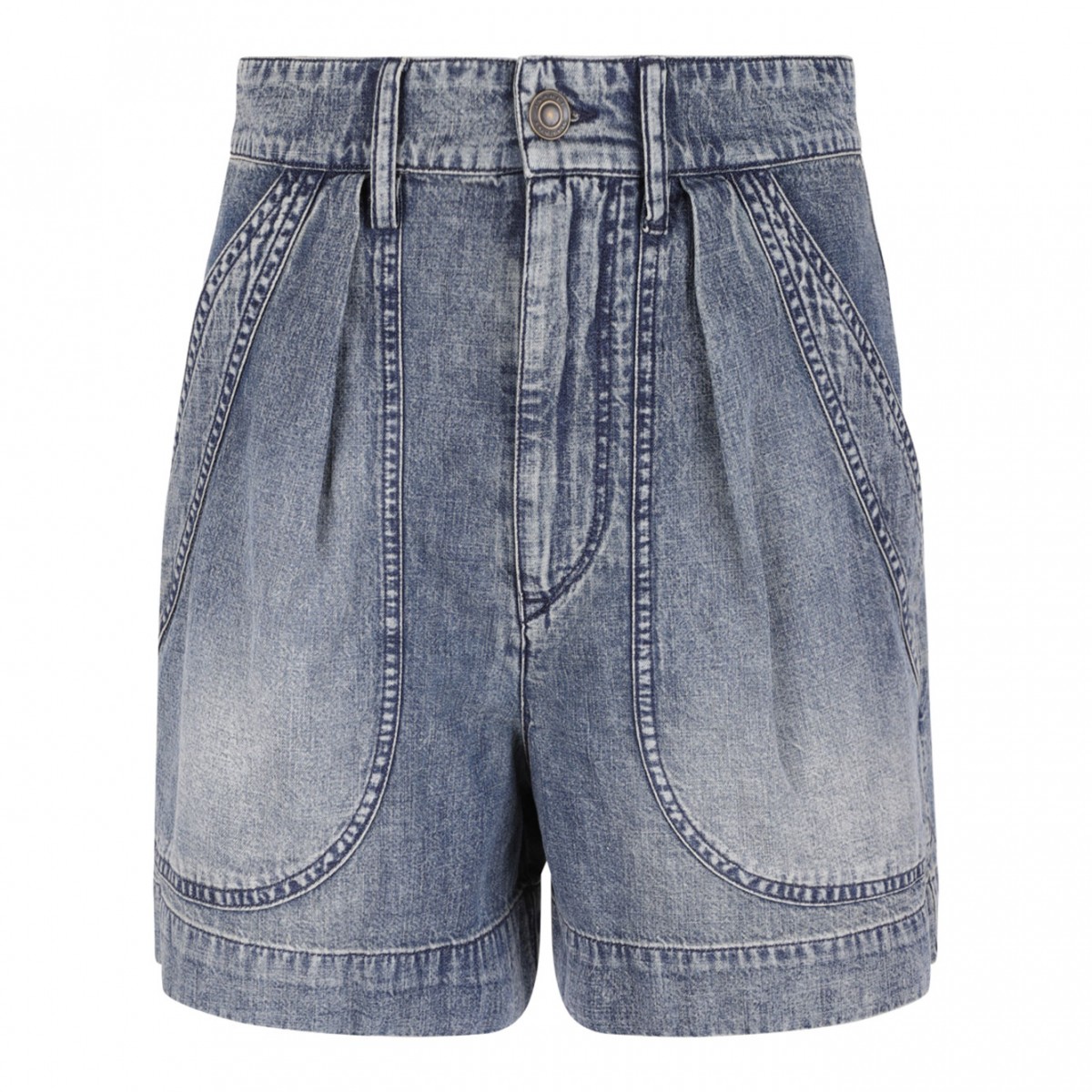 Faded Blue Noemia Denim Shorts