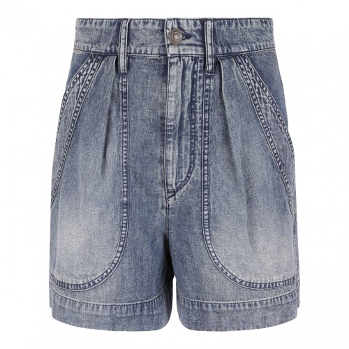Faded Blue Noemia Denim Shorts