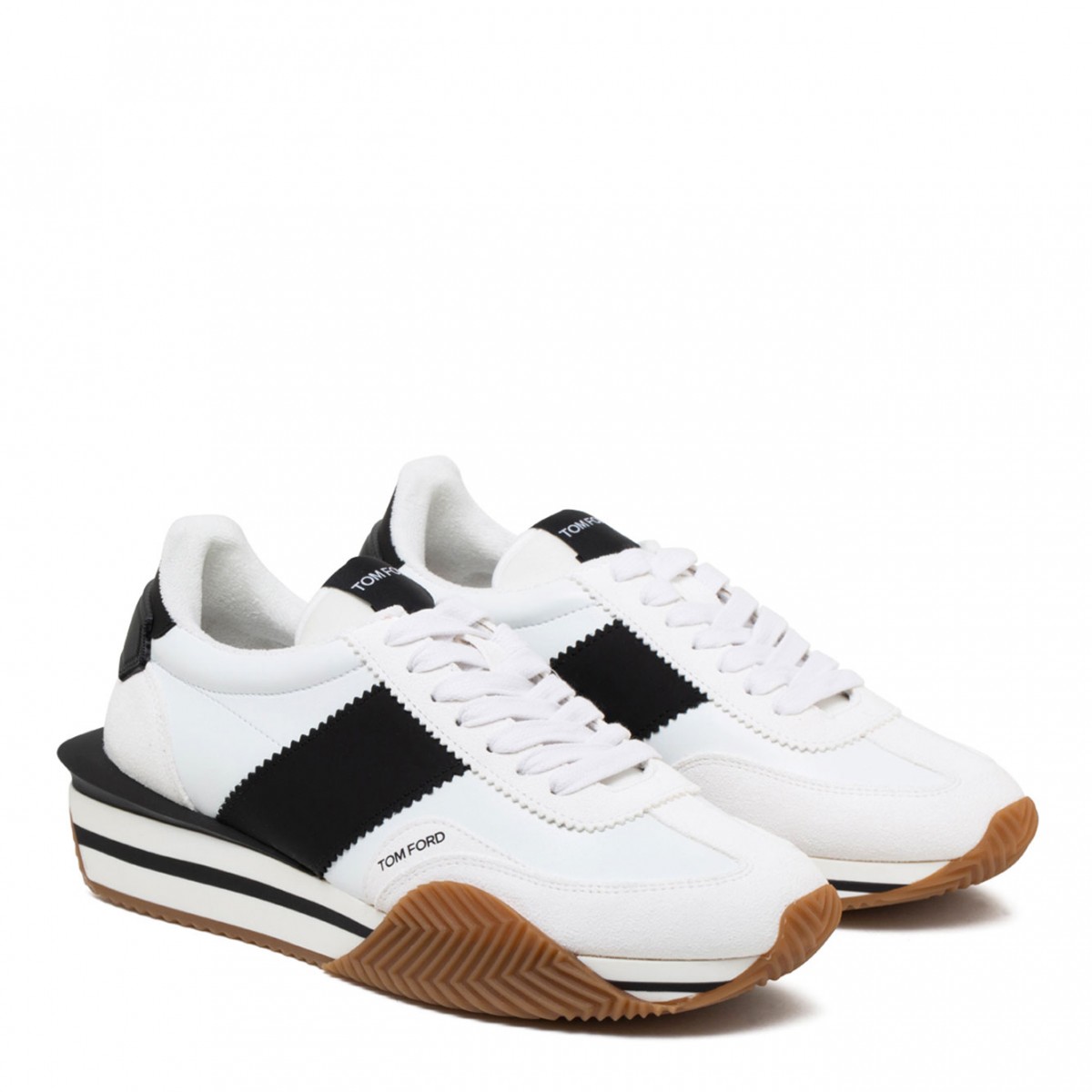 White and Black James Sneakers