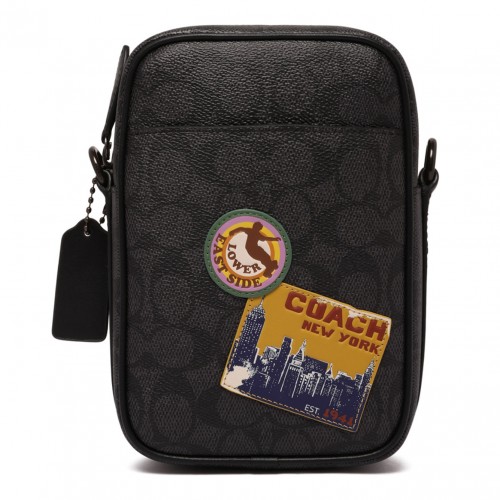 Hitch Signature Canvas Shoulder Bag With Patches