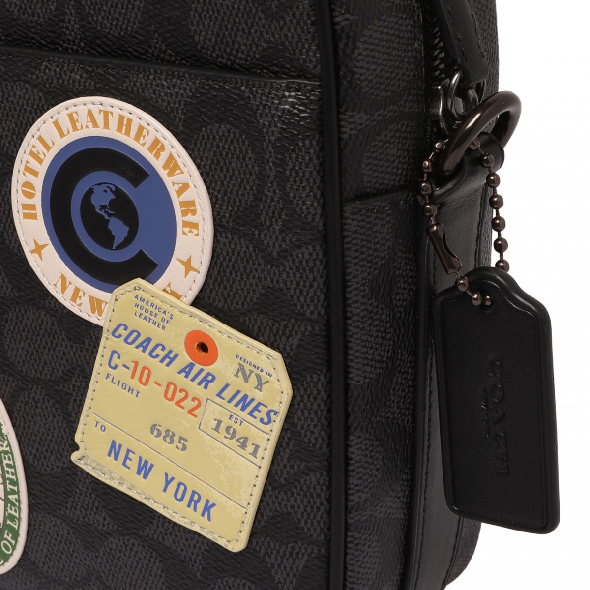 Hitch Signature Canvas Shoulder Bag With Patches