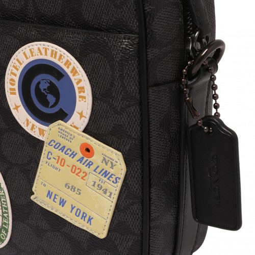 Hitch Signature Canvas Shoulder Bag With Patches