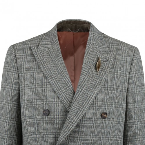 Grey Double-Breasted Blazer