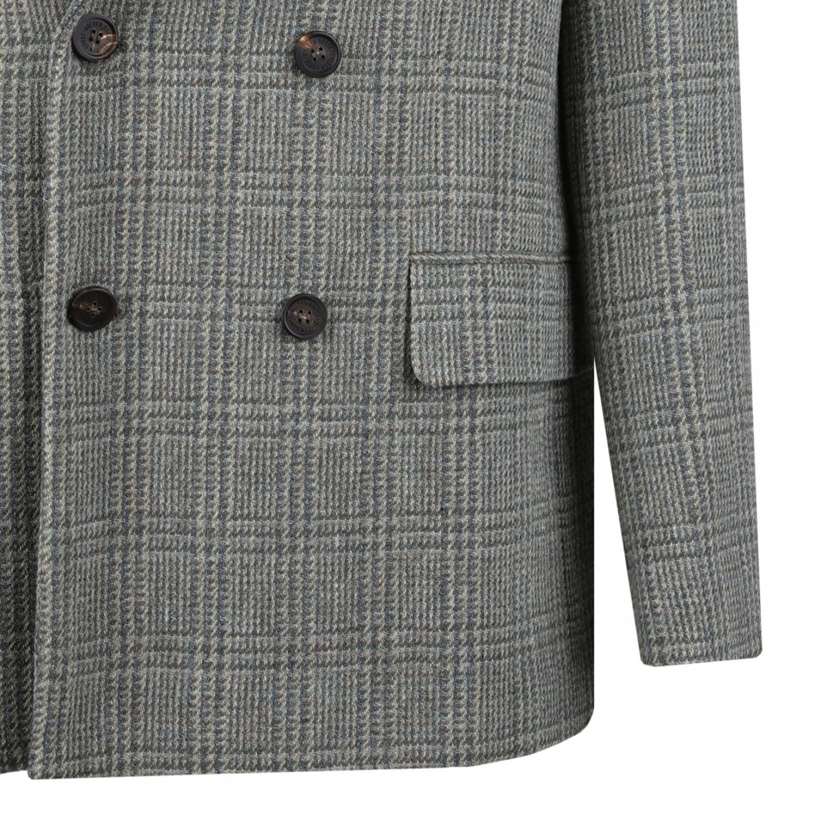 Grey Double-Breasted Blazer