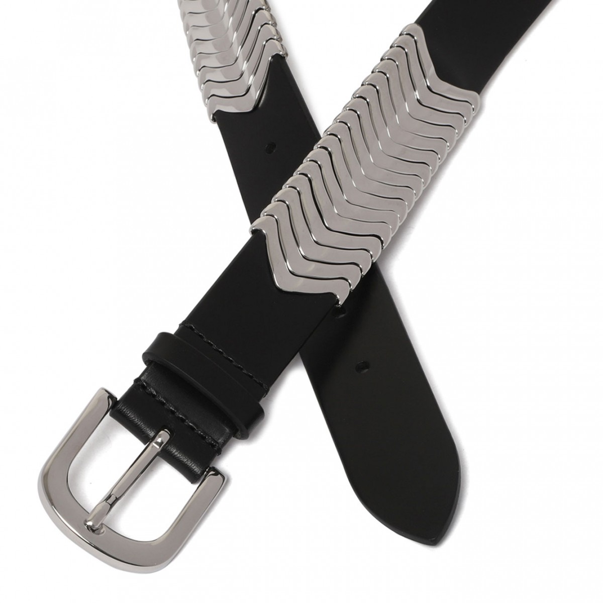 Black Tehora Leather Belt