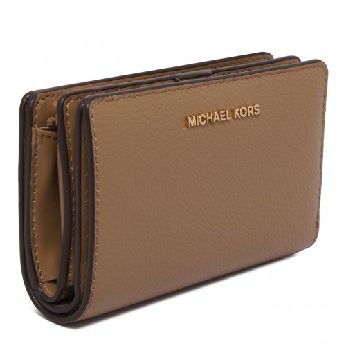 Light Brown Logo Lettering Wallet