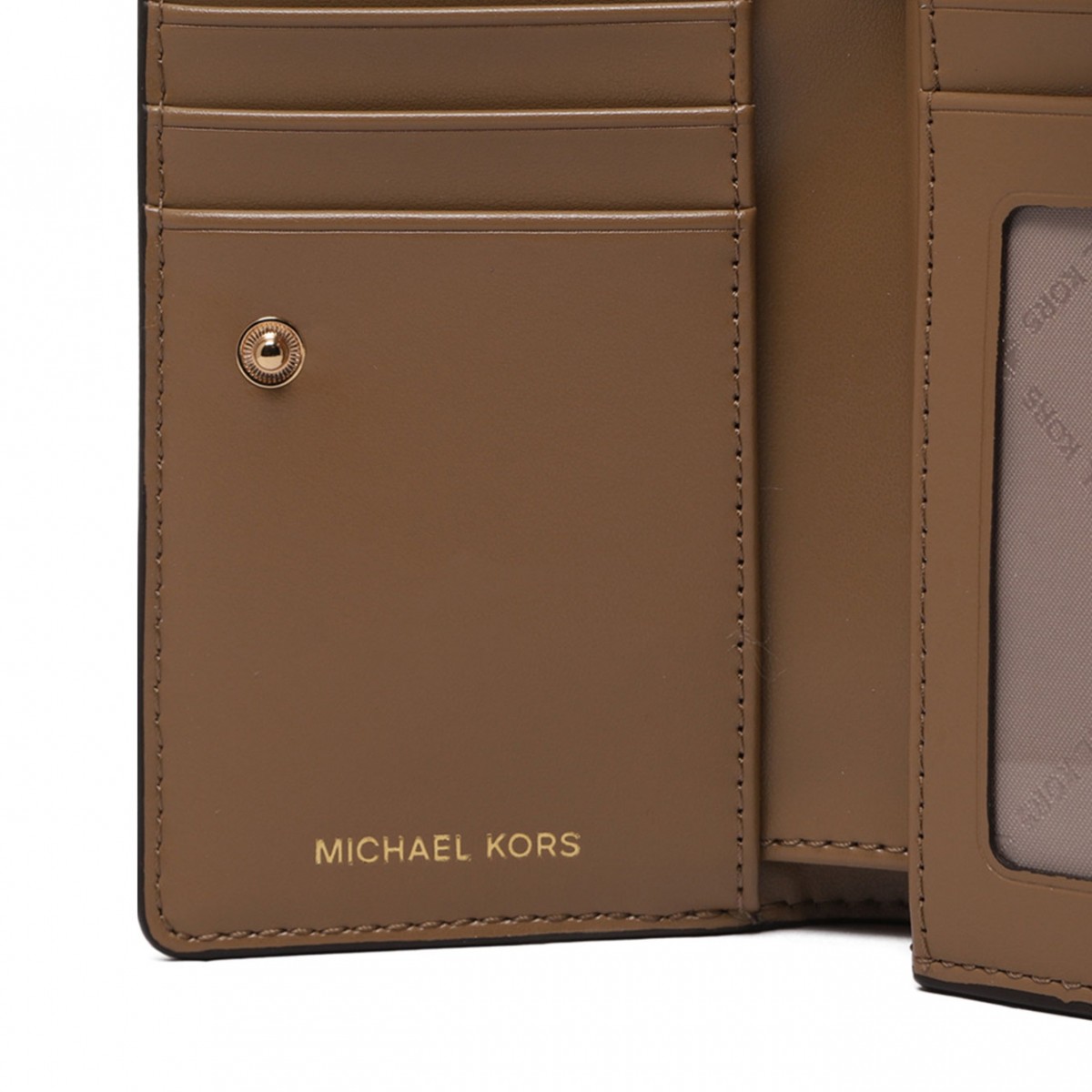 Light Brown Logo Lettering Wallet