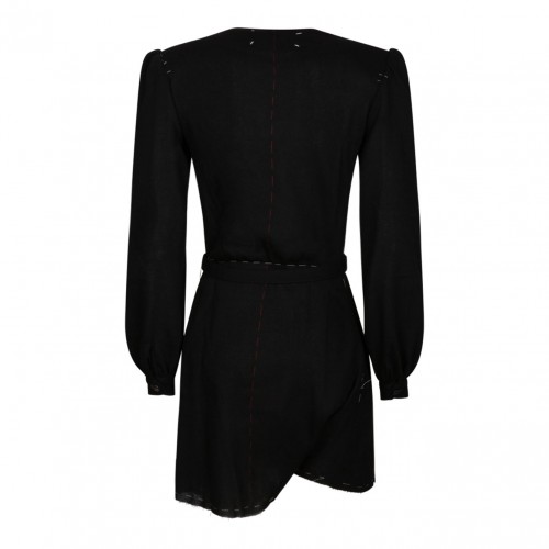 Black Raw Cut Minidress 2