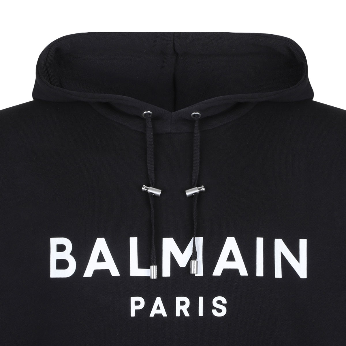 Black Logo Print Hoodie