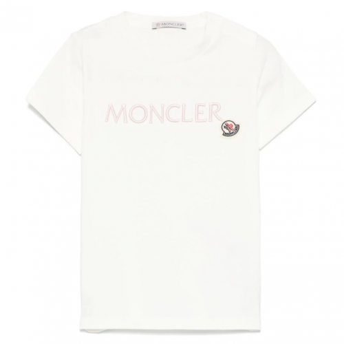 White Logo Print T-Shirt