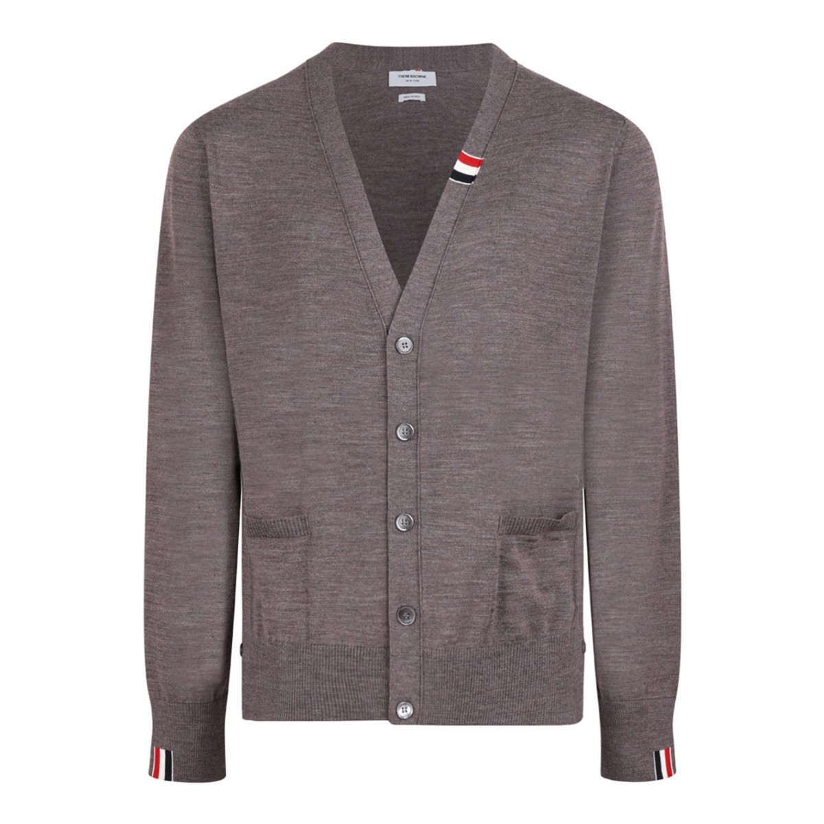 Brown RWB Stripe Cardigan