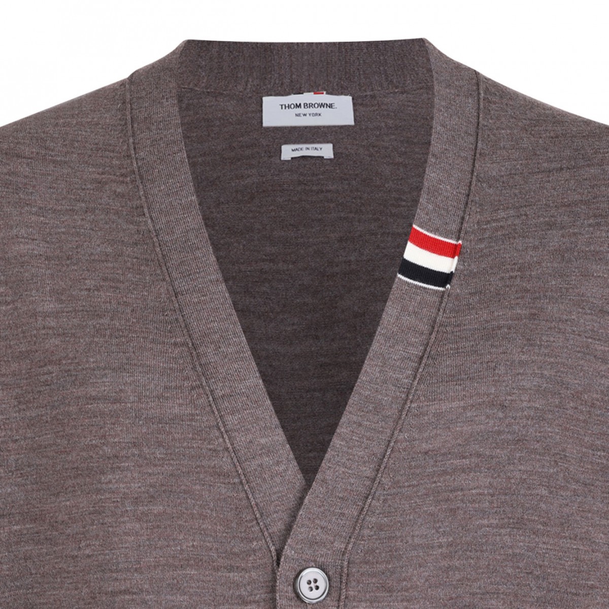 Brown RWB Stripe Cardigan