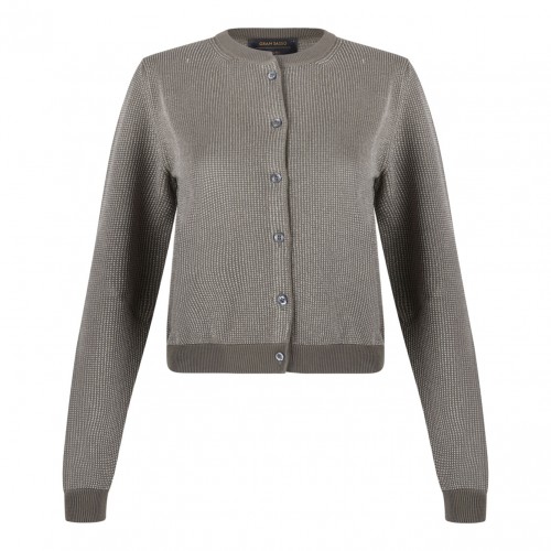 Dark Green Knit Cardigan