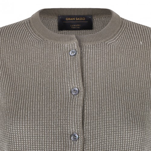 Dark Green Knit Cardigan