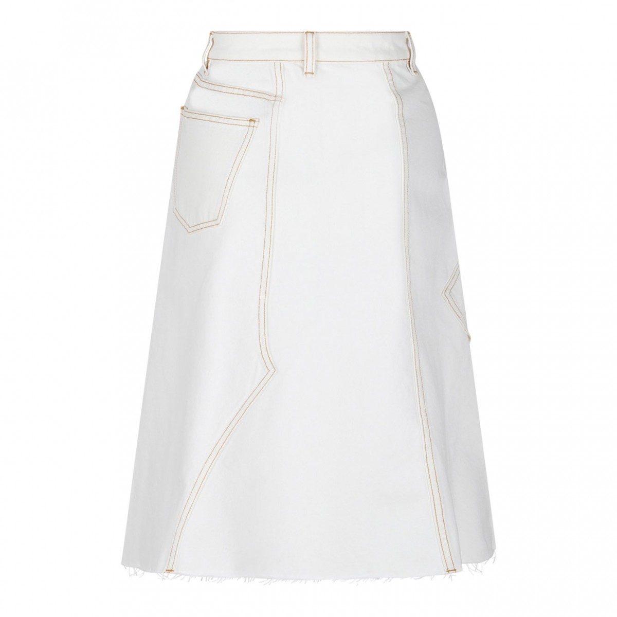 White Denim Skirt