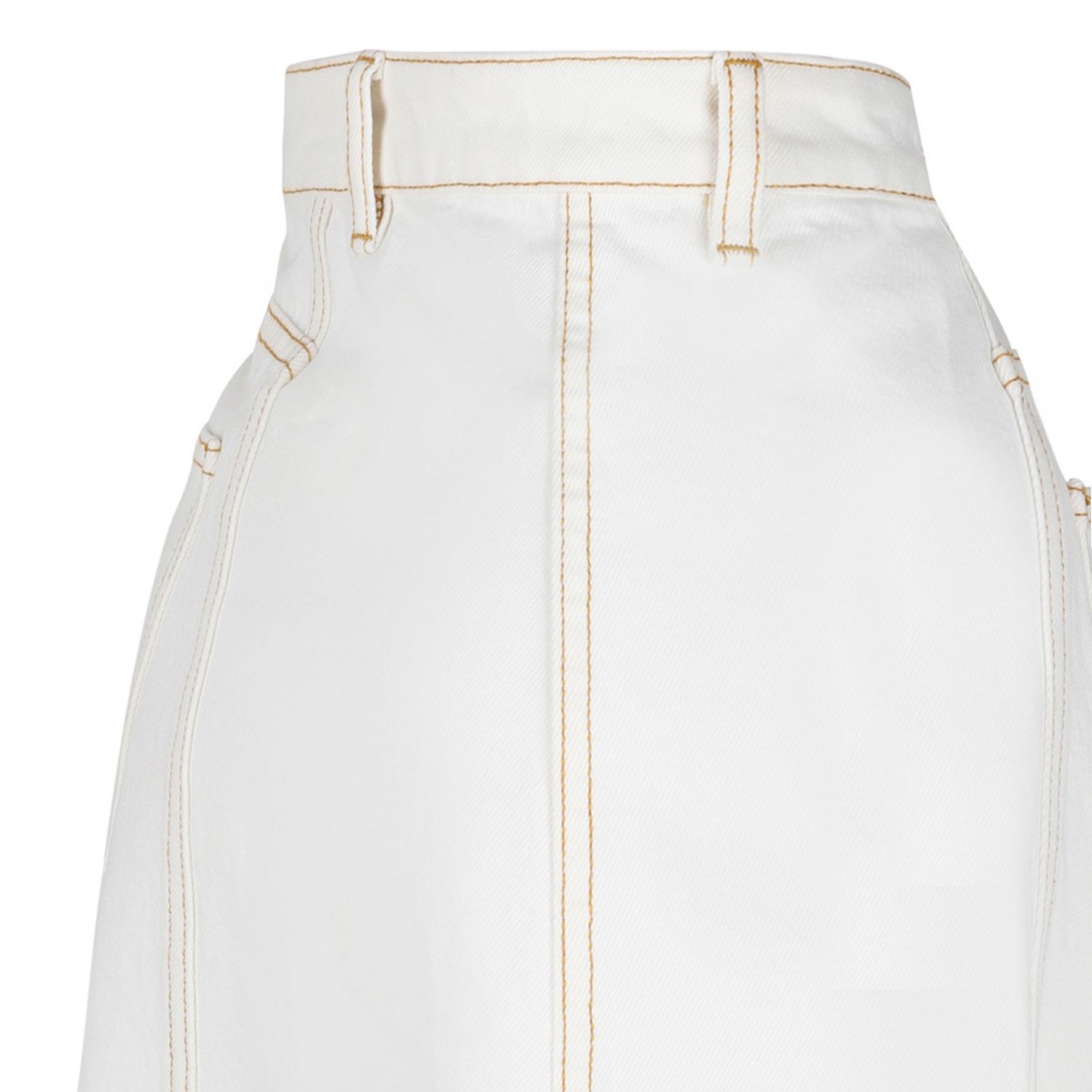 White Denim Skirt