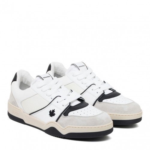 White and Black Spiker Sneakers 2