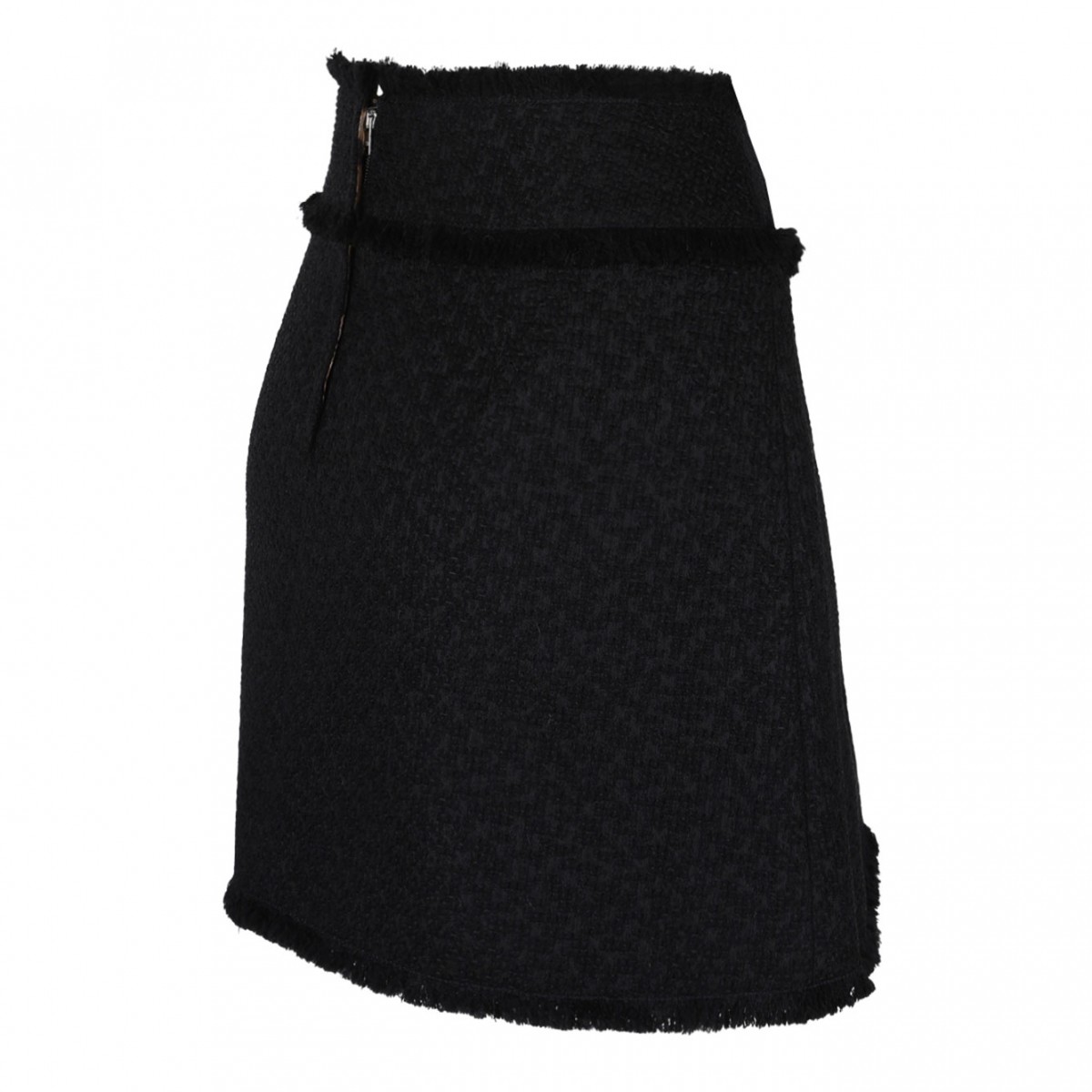 Black Rachel Tweed Mini Skirt