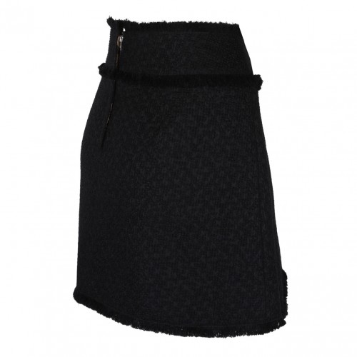 Black Rachel Tweed Mini Skirt