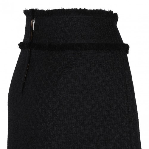 Black Rachel Tweed Mini Skirt