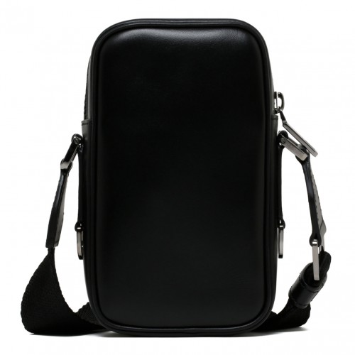 Black Logo Print Shoulder Bag