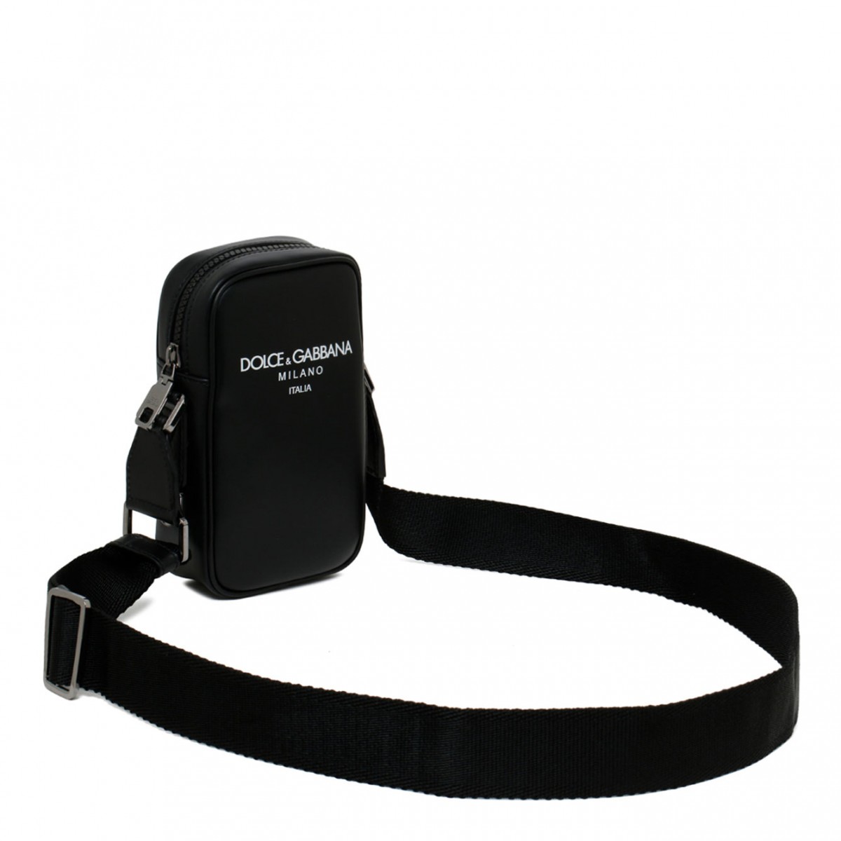 Black Logo Print Shoulder Bag