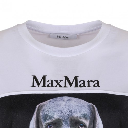 White Dog Print T-Shirt