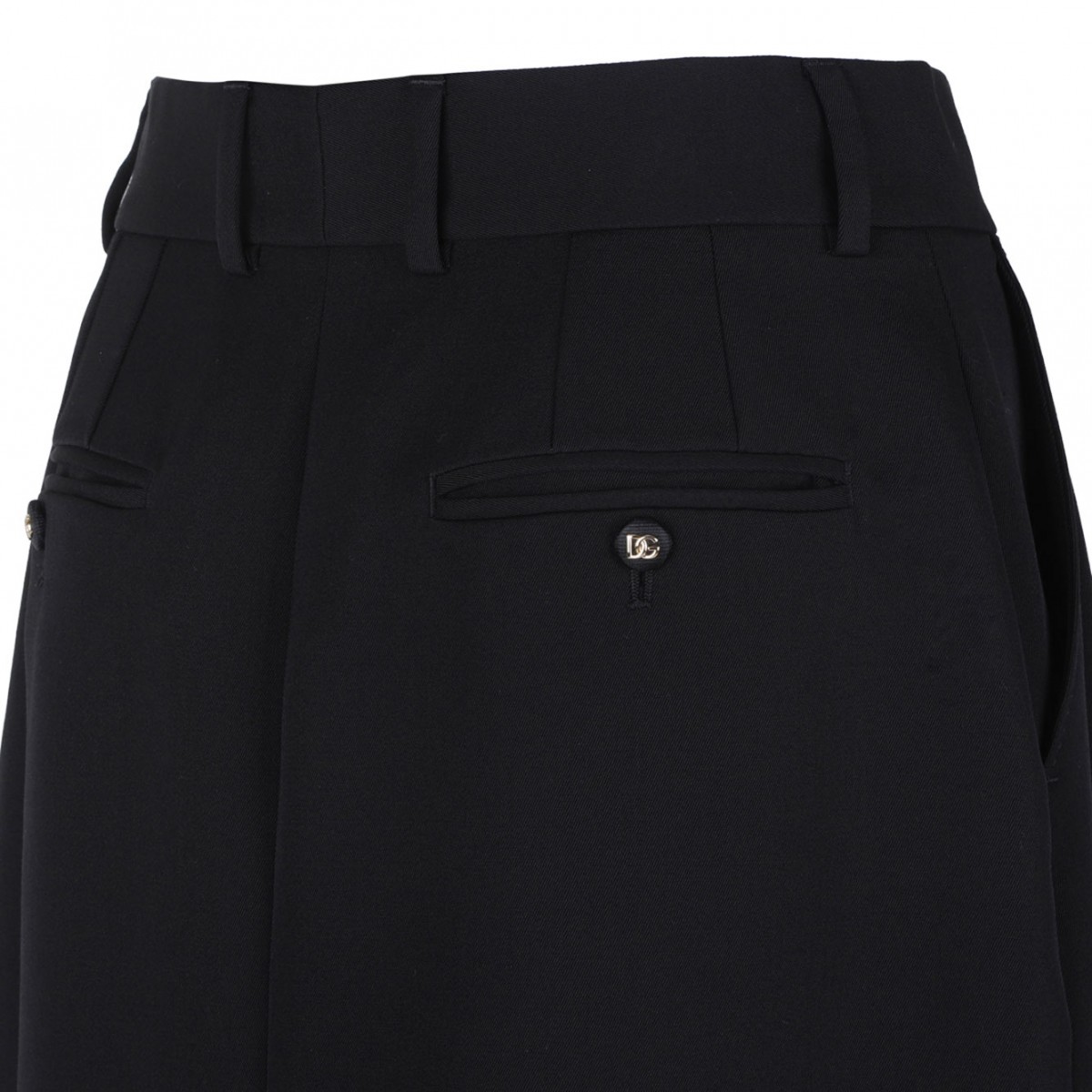 Black Wool Pencil Skirt