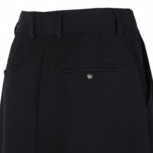 Black Wool Pencil Skirt