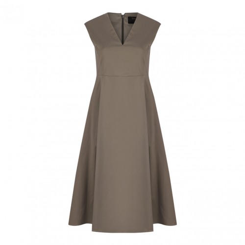 Sleeveless Brown Dress