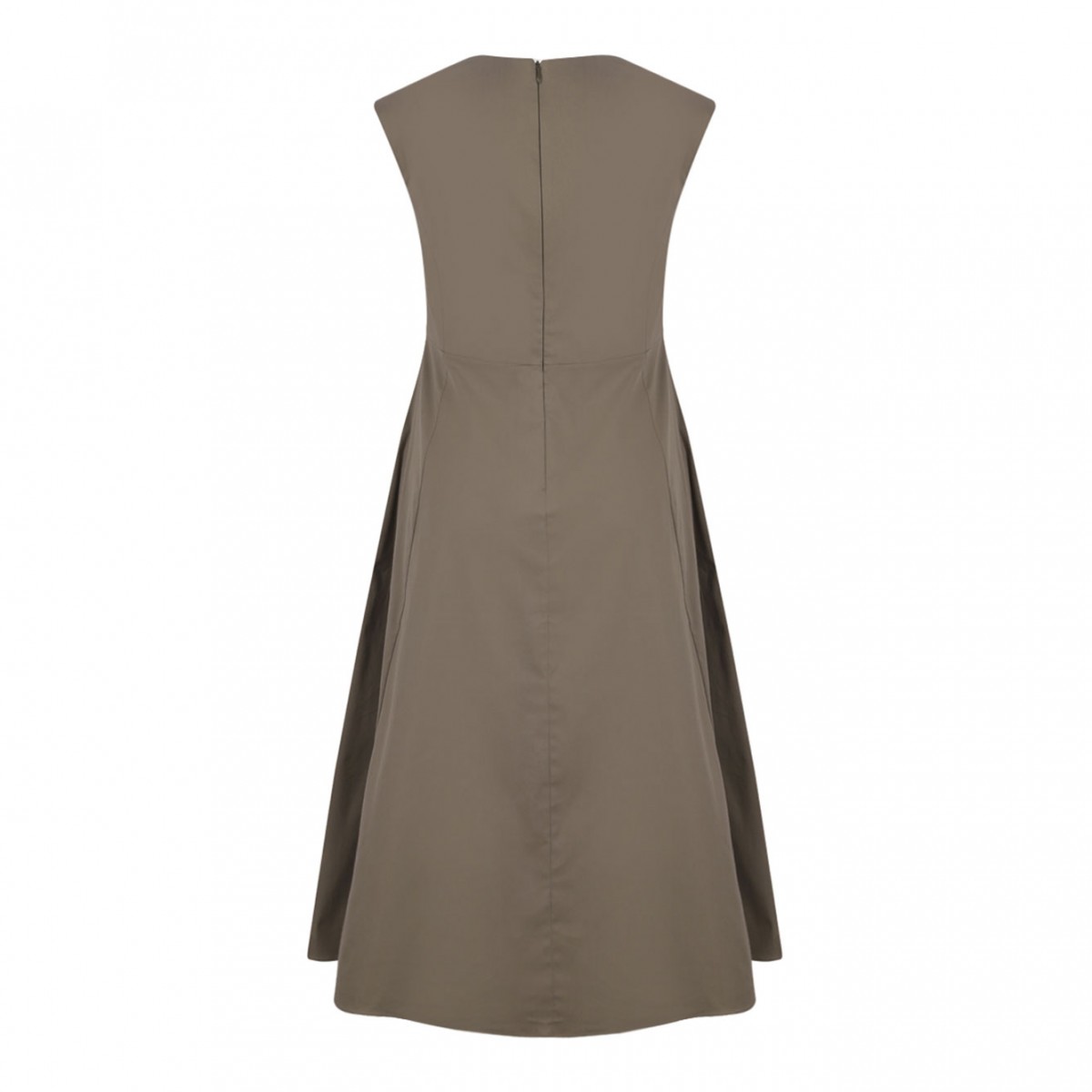 Sleeveless Brown Dress