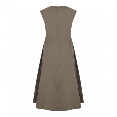 Sleeveless Brown Dress