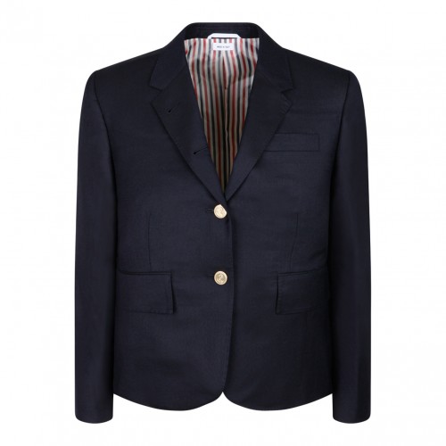 Navy Blue Single Breasted Blazer