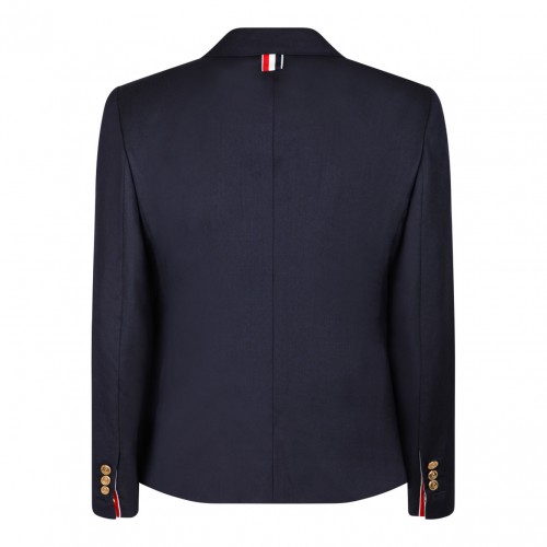 Navy Blue Single Breasted Blazer