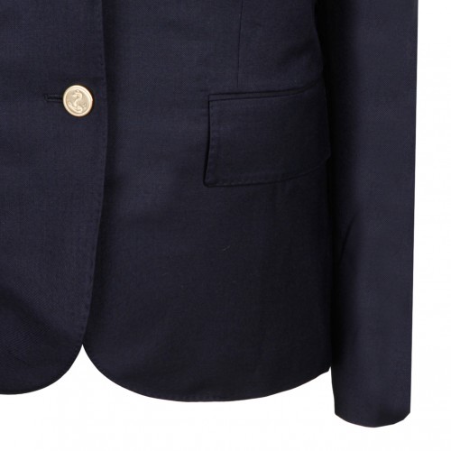 Navy Blue Single Breasted Blazer