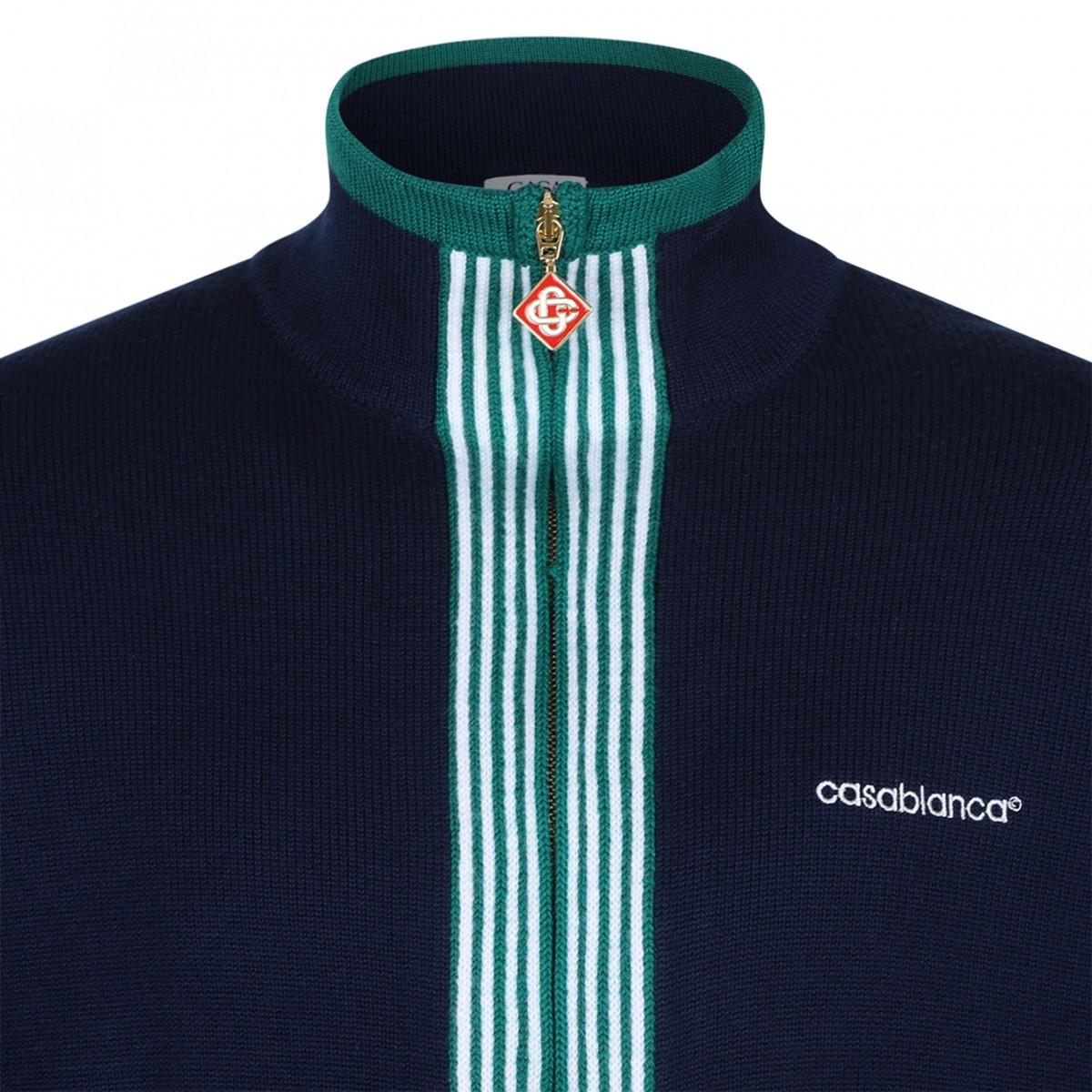 Navy Blue Tennis Cardigan