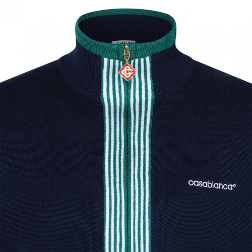 Navy Blue Tennis Cardigan