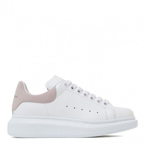 White and Light Pink Oversized Sneakers