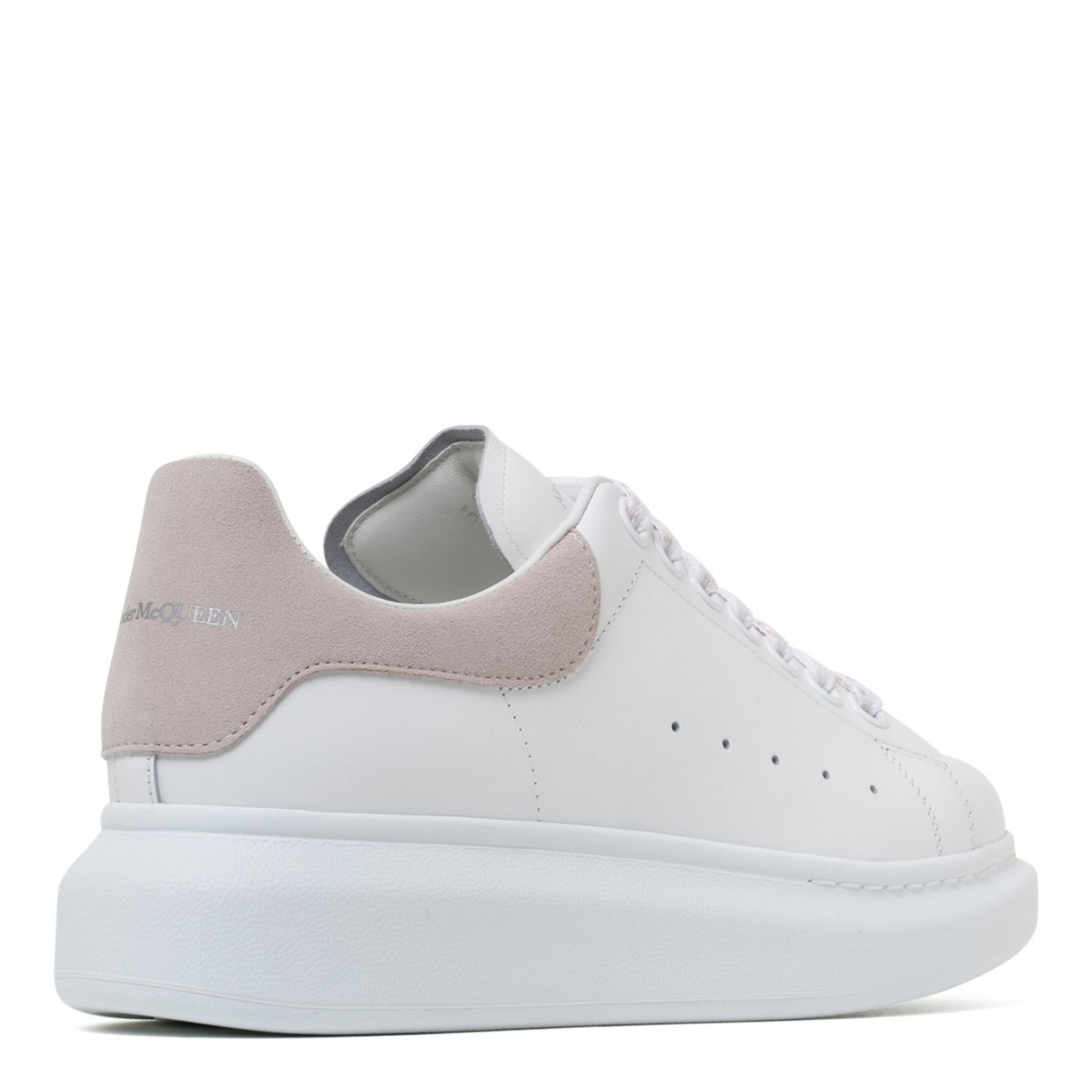 White and Light Pink Oversized Sneakers