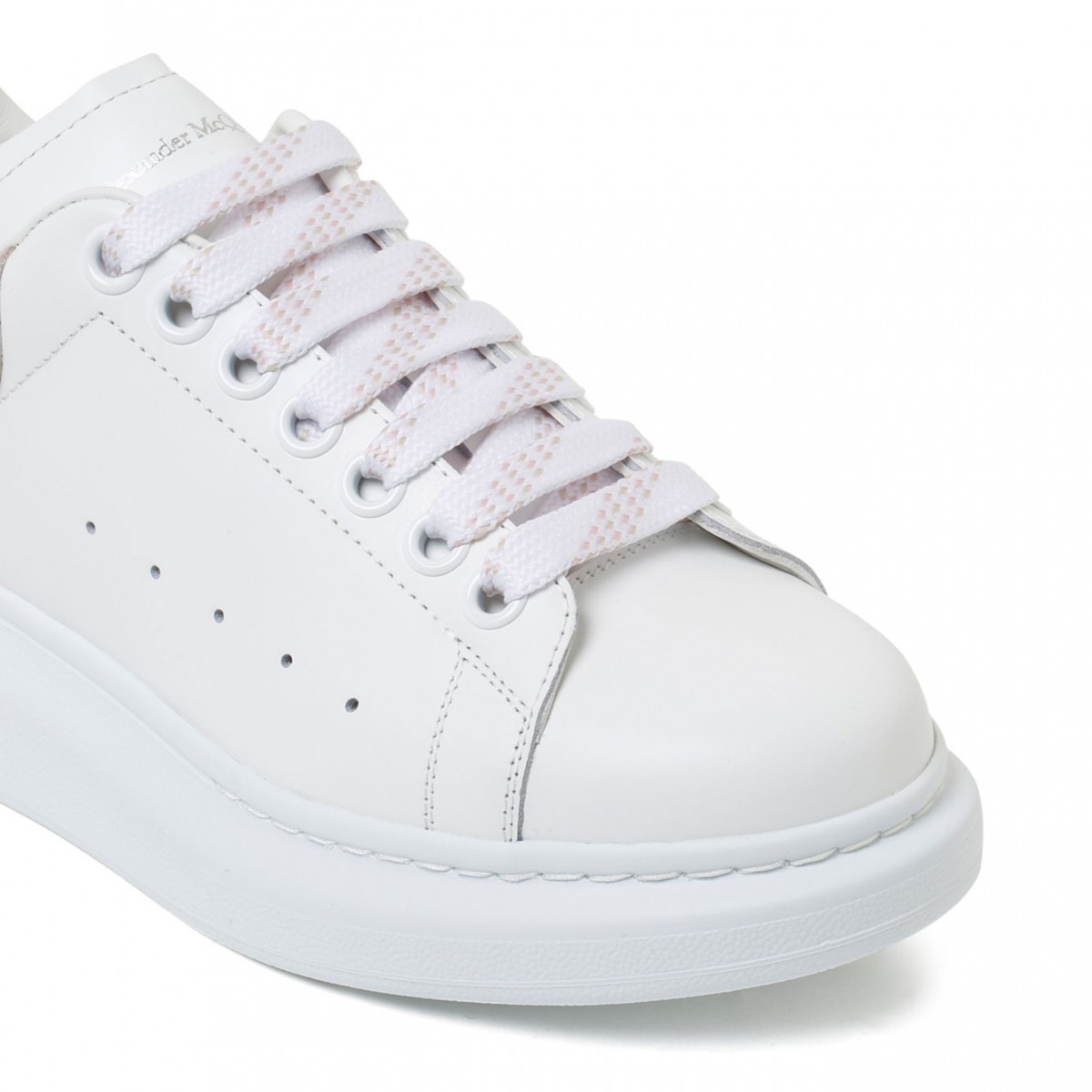 White and Light Pink Oversized Sneakers