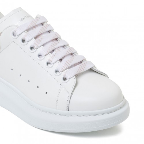 White and Light Pink Oversized Sneakers