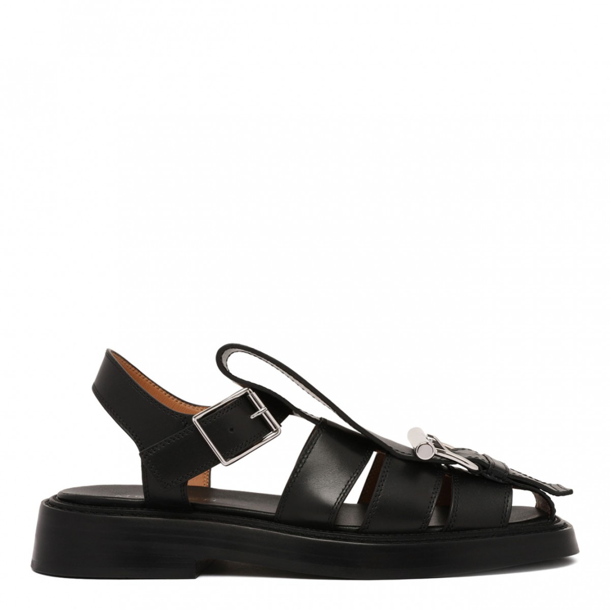 Black Leather Sandals