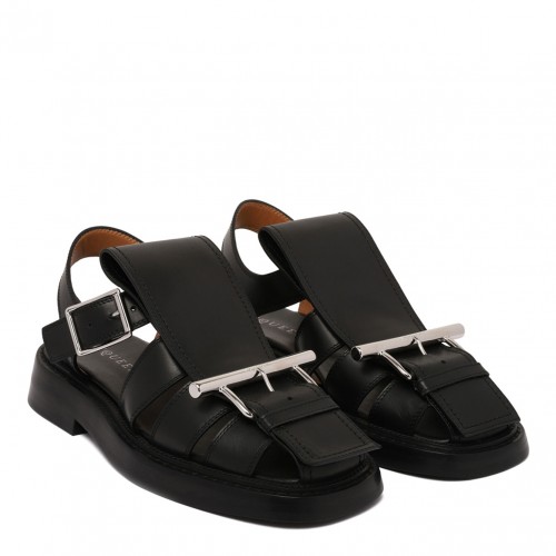 Black Leather Sandals 2