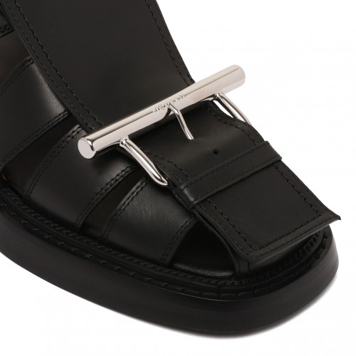 Black Leather Sandals